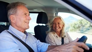 Couple on a car journey